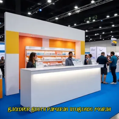 backdrop booth pameran situbondo murah